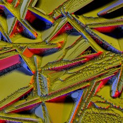 Molden and recristallized metall  Field-of-View: 234 x 167 micron : metall, molden, cristal, cristallized