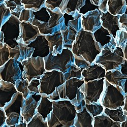 Styrofoam  Polystyrol, cryo crosscut Field-of-View: 650x910 micron : plystyrol, styrofoam, crosscut, cryo